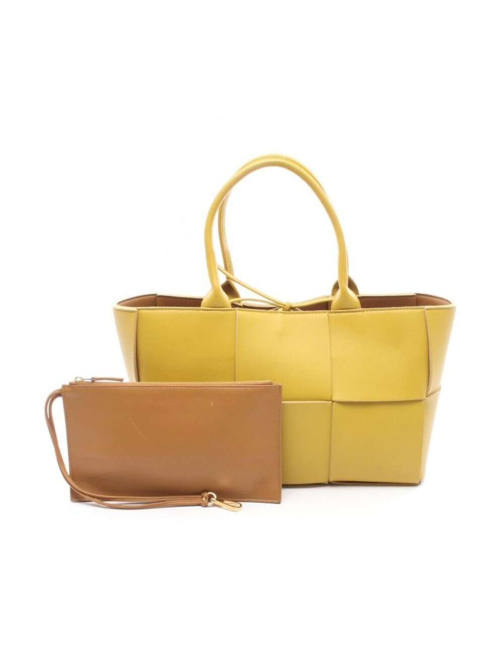 Bottega Veneta Tote Bag Small Arco Yellow Leather